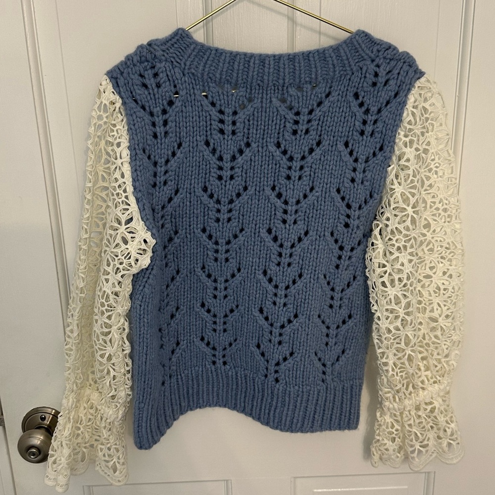 Sea New York Blue and White Sweater - Picture 4 of 6